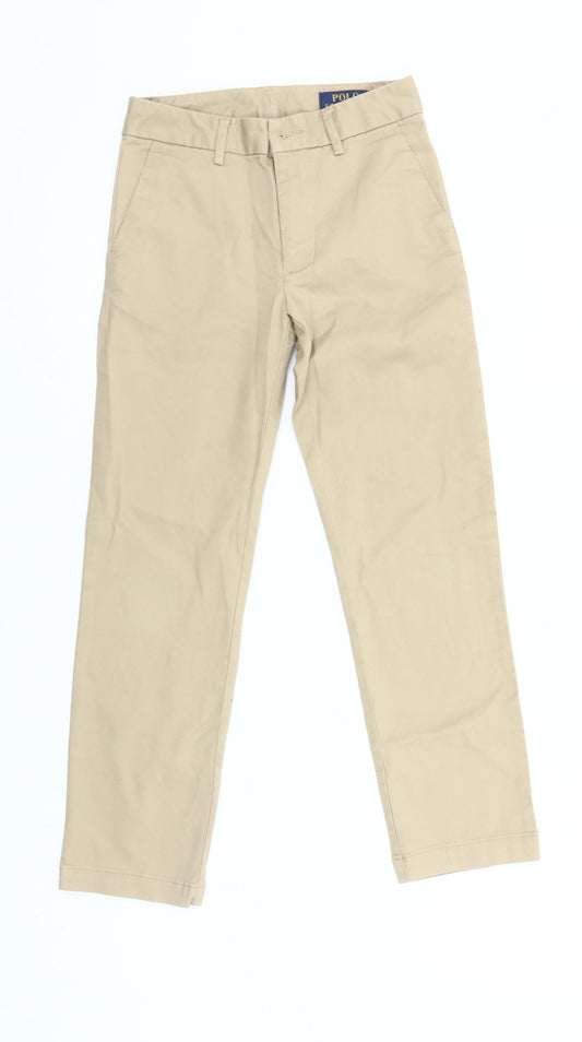 Ralph Lauren Boys Beige Chino Trousers 8 Years Cotton Twill Pants