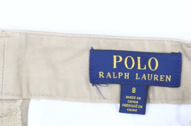 Ralph Lauren Boys Beige Chino Trousers 8 Years Cotton Twill Pants