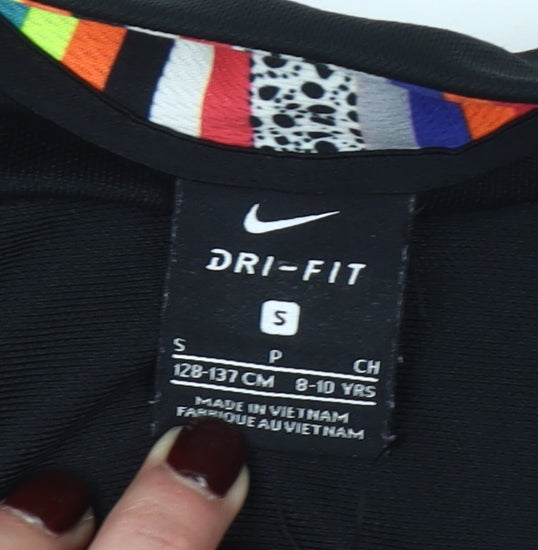 Nike Boys Black Dri-FIT Full Zip Sweatshirt 8-10 Years