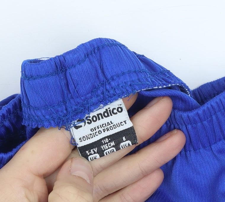 Additional view of Sondico boys’ blue 5-6 years athletic shorts 100% polyester lightweight