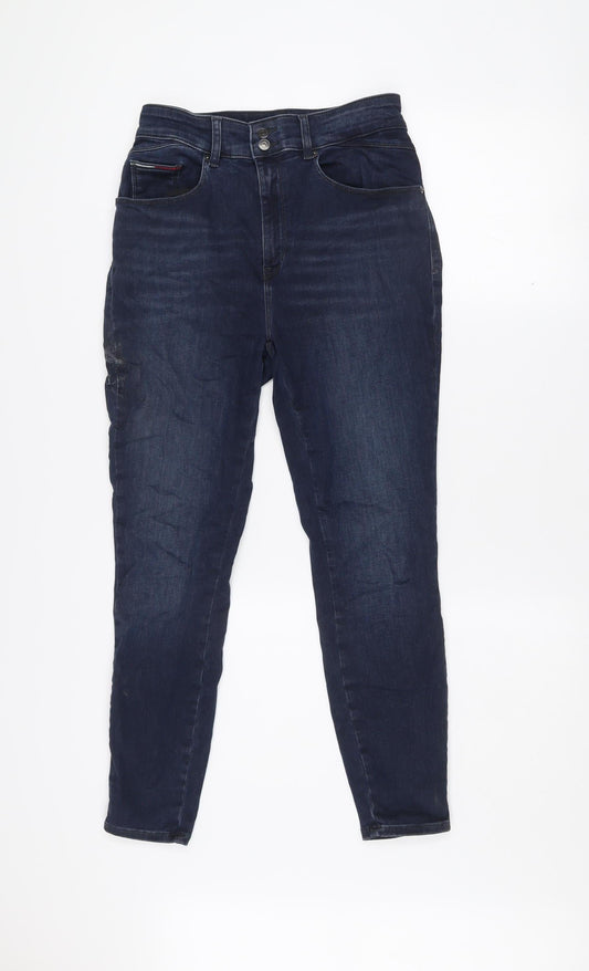 Tommy Jeans Women's Blue High Rise Skinny Fit Denim Jeans Size 28