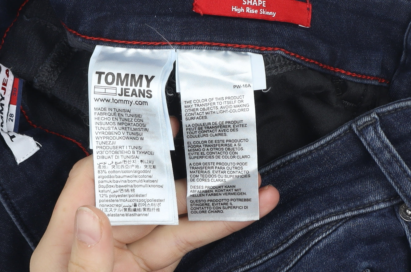 Tommy Jeans Women's Blue High Rise Skinny Fit Denim Jeans Size 28