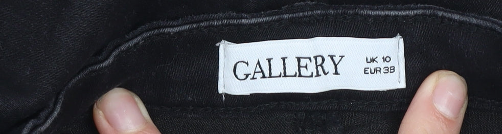 Additional view of Gallery women’s black skinny jeans uk 10 stretch denim mid rise