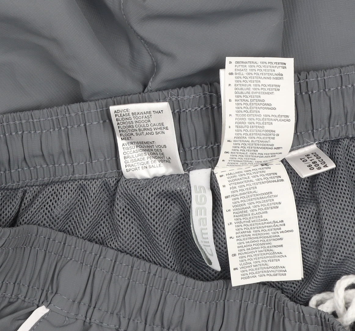 Adidas Men's Grey Track Pants Clima365 M Moisture Wicking Lightweight Activewear Trousers