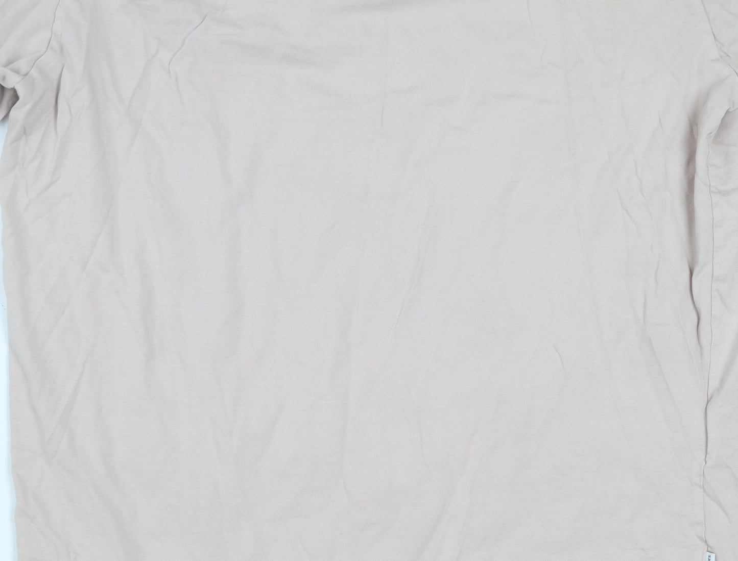 Jack & Jones Men's Beige Short Sleeve Crew Neck Regular Fit T-Shirt M