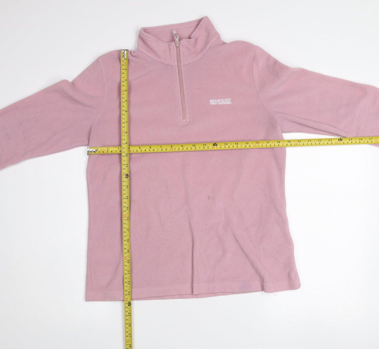 Regatta Women Pink 1/2 Zip Fleece Pullover Sweatshirt UK 14