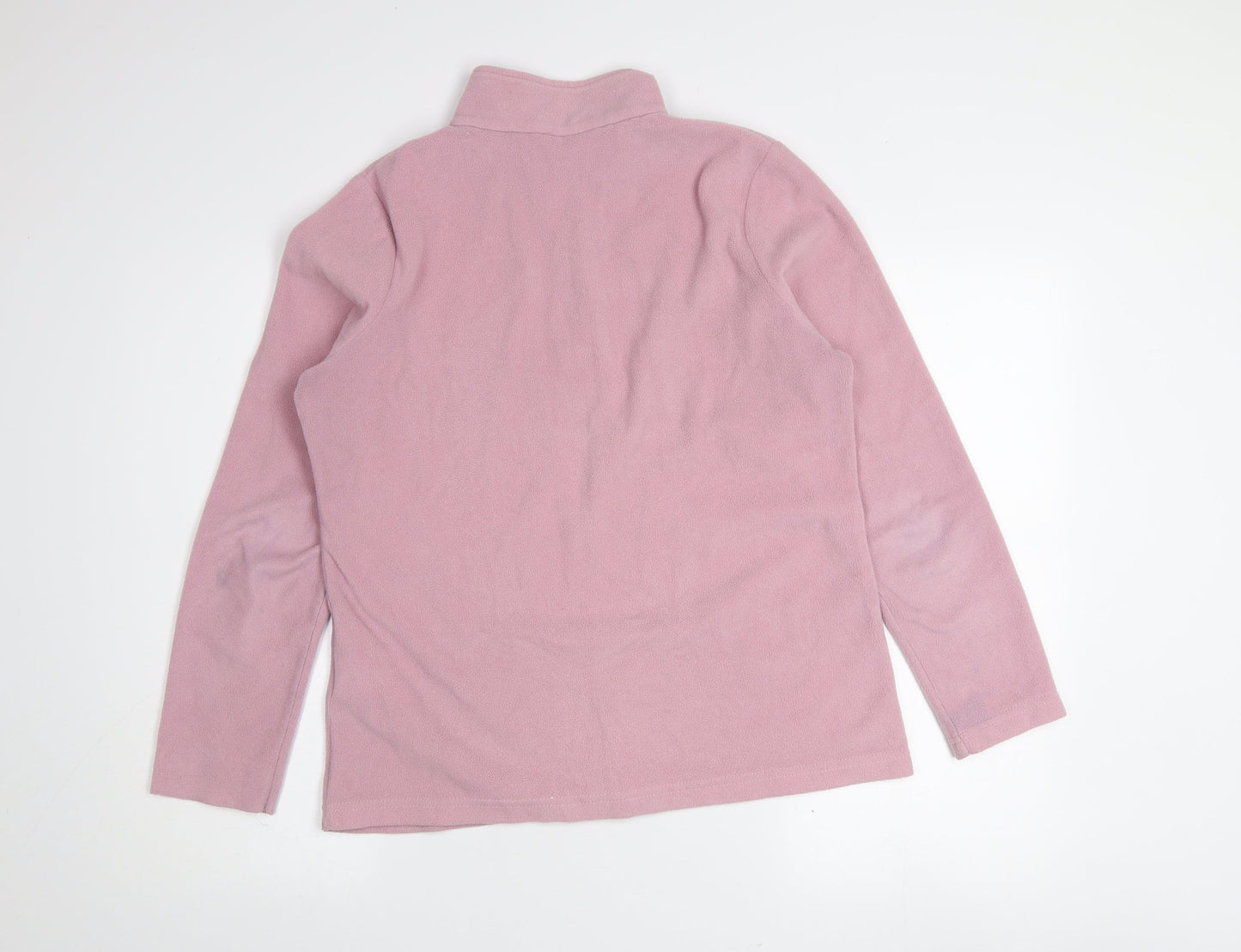 Regatta Women Pink 1/2 Zip Fleece Pullover Sweatshirt UK 14