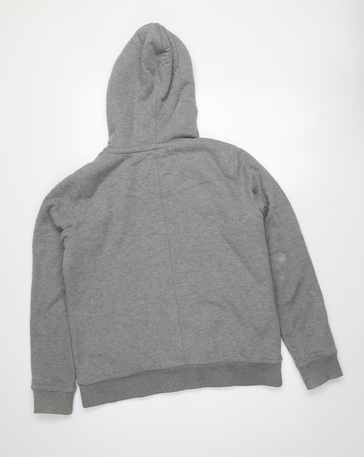 Fat Face Men's Grey Hooded Full Zip Fleece Lined Cotton Jacket L