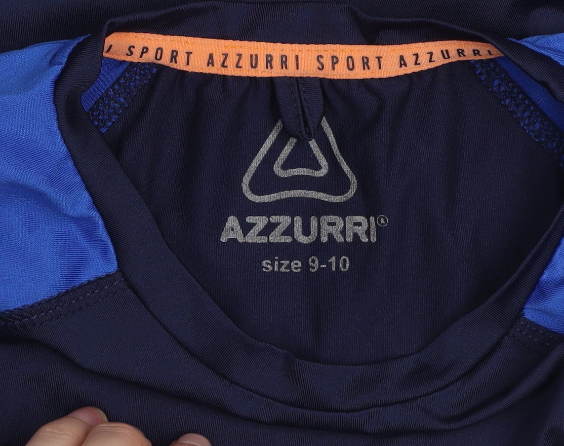 Additional view of Azzurri boys’ blue 9-10 years long sleeve sports t-shirt
