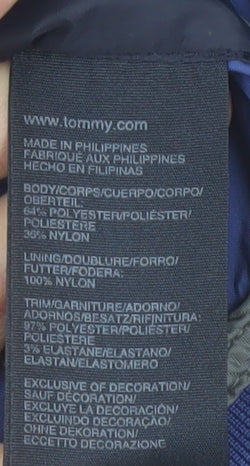 Tommy Hilfiger Men's Blue XL Bomber Jacket Polyester Nylon Zip Up