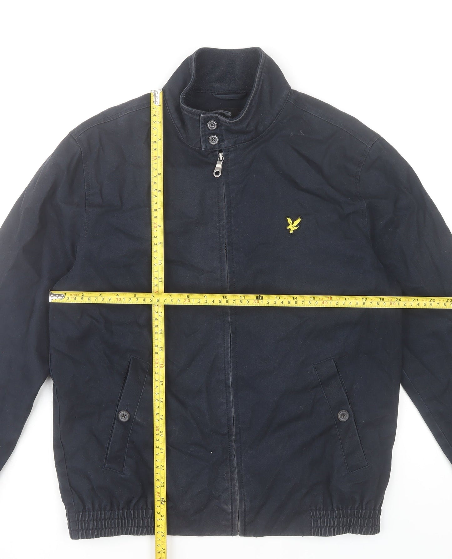 Lyle & Scott Men's Blue Cotton Bomber Jacket Size M Casual