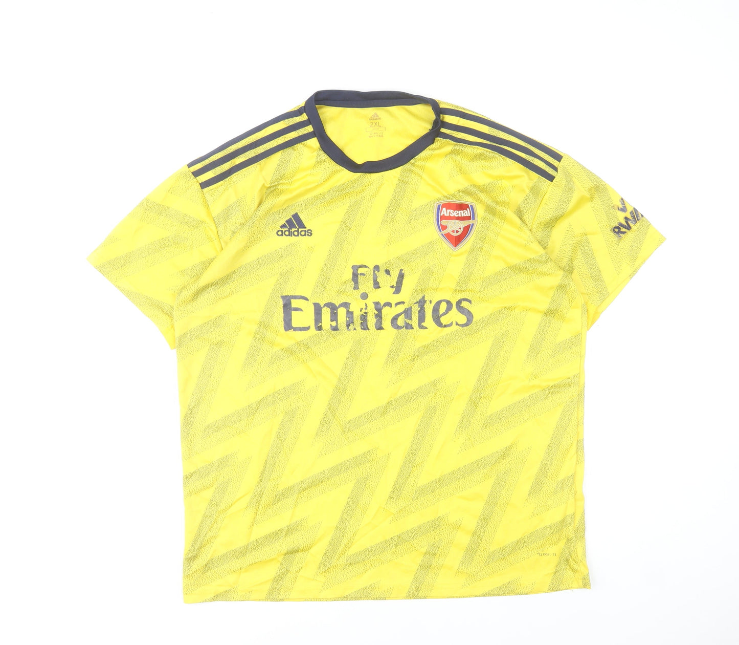 Adidas Men’s Yellow Arsenal Football Jersey 2XL Short Sleeve Sports Top