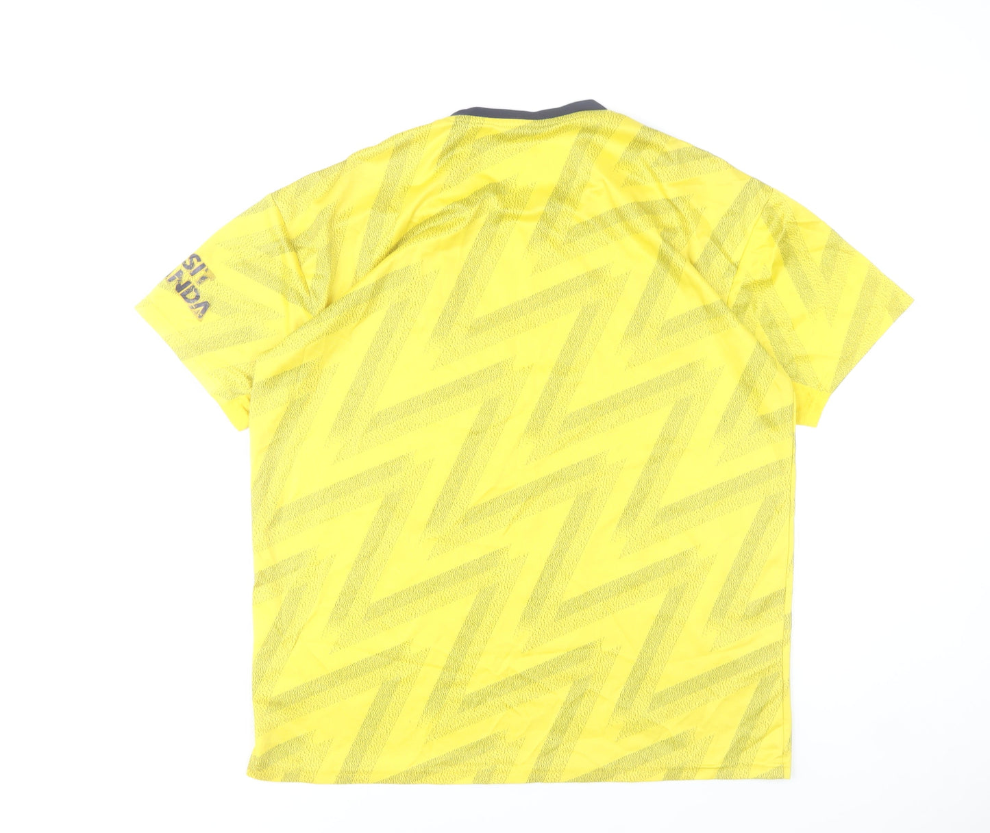 Adidas Men’s Yellow Arsenal Football Jersey 2XL Short Sleeve Sports Top