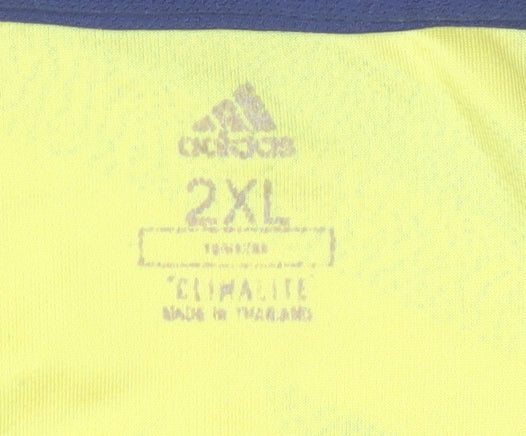 Adidas Men’s Yellow Arsenal Football Jersey 2XL Short Sleeve Sports Top