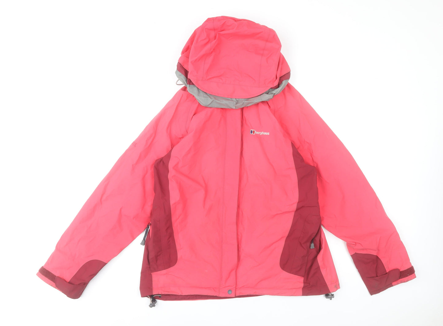Berghaus Womens Pink Waterproof Hooded Parka Jacket Size 12