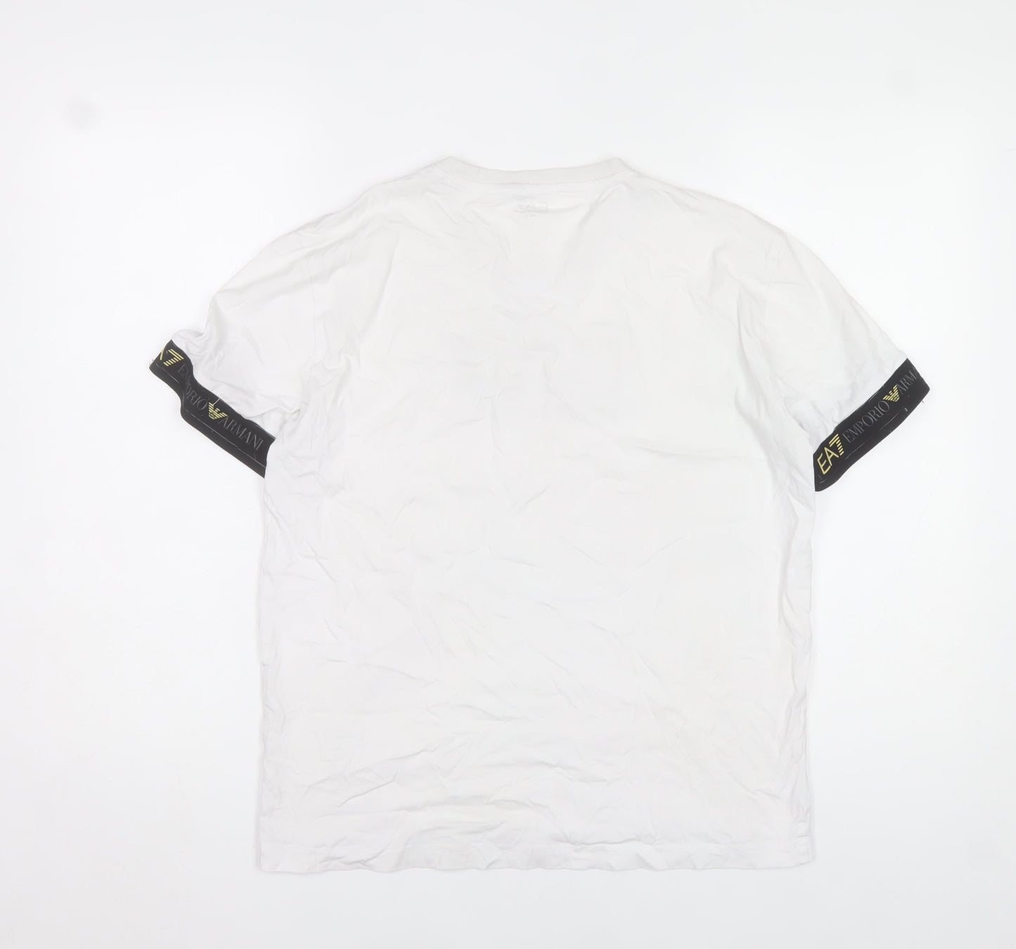 Emporio Armani EA7 Men's White Logo Crew Neck T-Shirt Size M