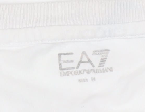 Emporio Armani EA7 Men's White Logo Crew Neck T-Shirt Size M