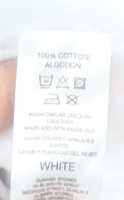 Additional view of Gallery women’s white cotton short sleeve blouse xl