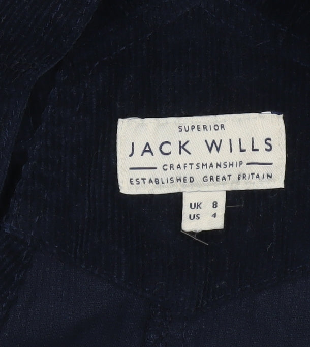 Jack Wills Women Blue Corduroy Pinafore Dress Size 8