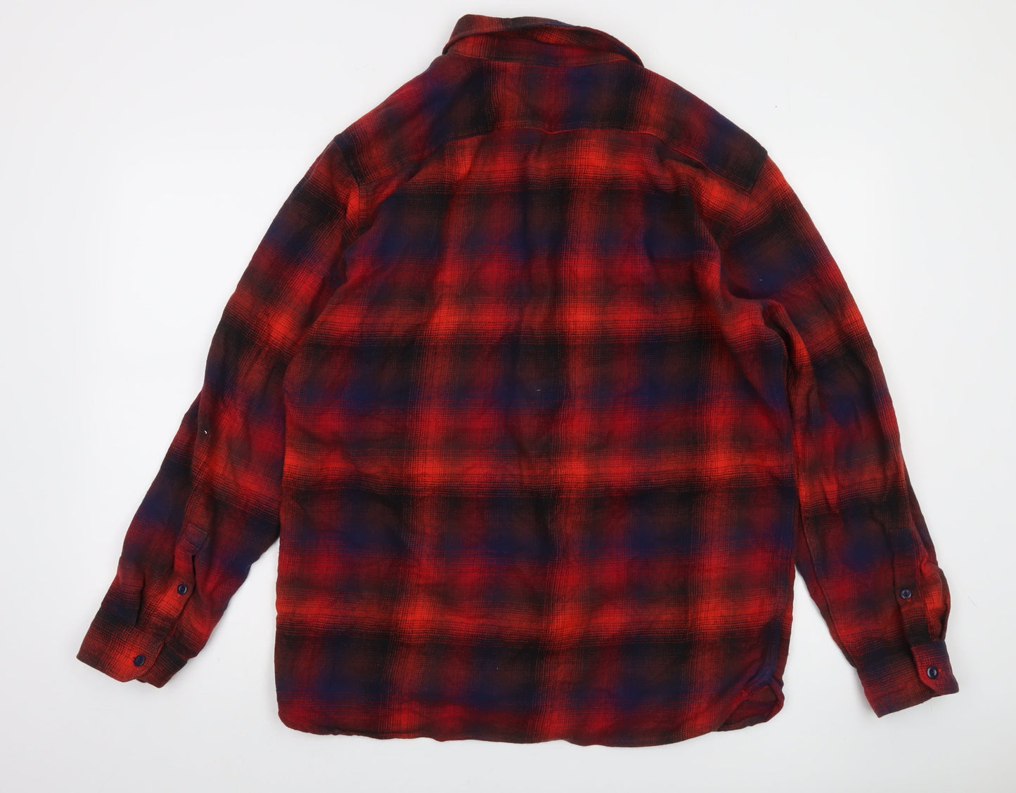 Levi's Men's Red Checked Flannel Jackson Worker Shirt Size M Relaxed Fit