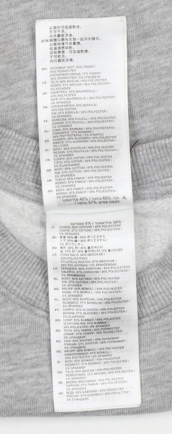 New Balance Womens Grey XS Crew Neck Pullover Sweatshirt