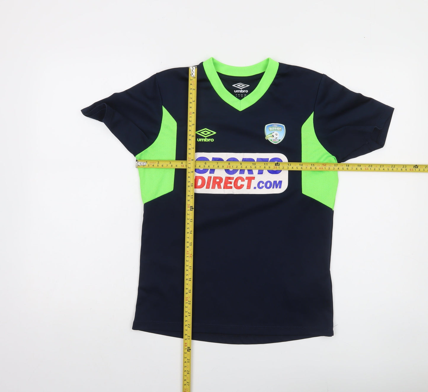 Umbro Boys Blue Football Jersey T-Shirt 12 Years Lightweight Sports Top