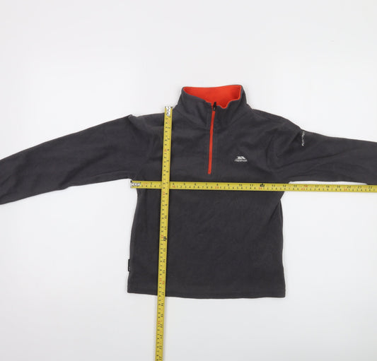 Trespass Boys Grey Fleece 1/4 Zip Pullover Sweatshirt 7-8 Years
