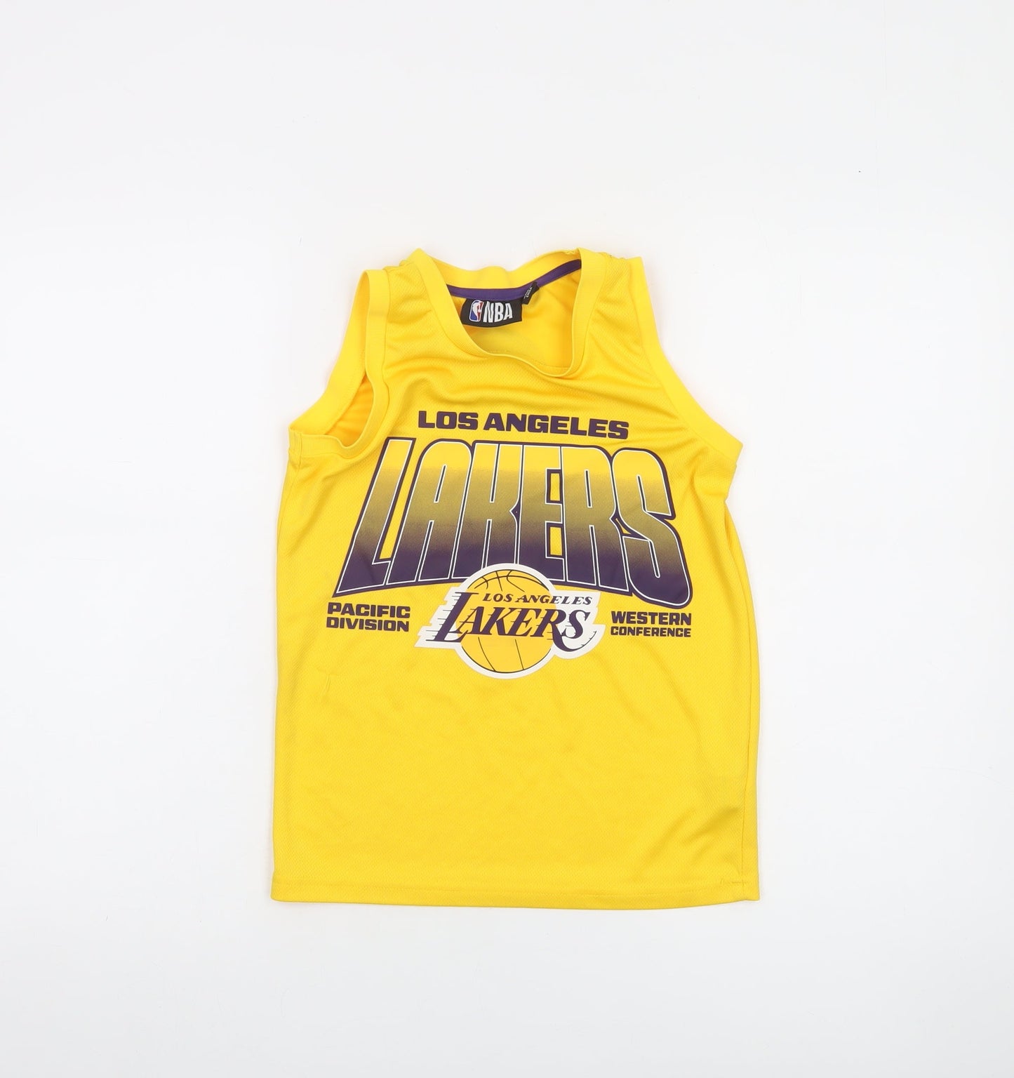 NBA Boys Yellow Los Angeles Lakers Tank Top 9-10 Years Sports Jersey