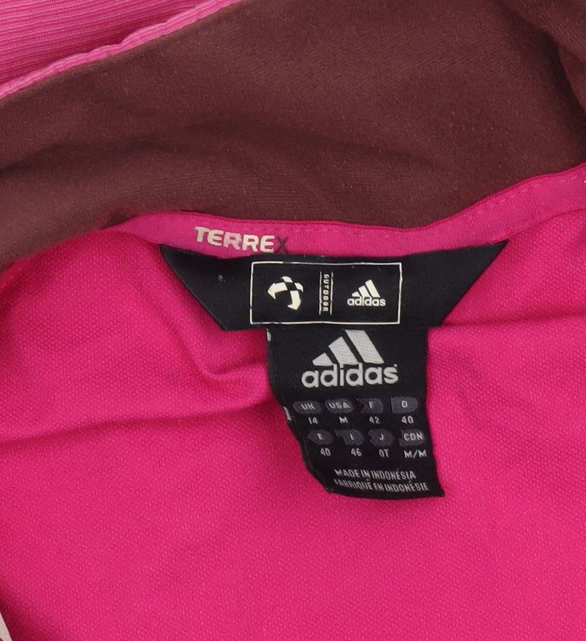 Adidas Terrex Women's Pink Softshell Jacket Size 14 Outdoor Waterproof