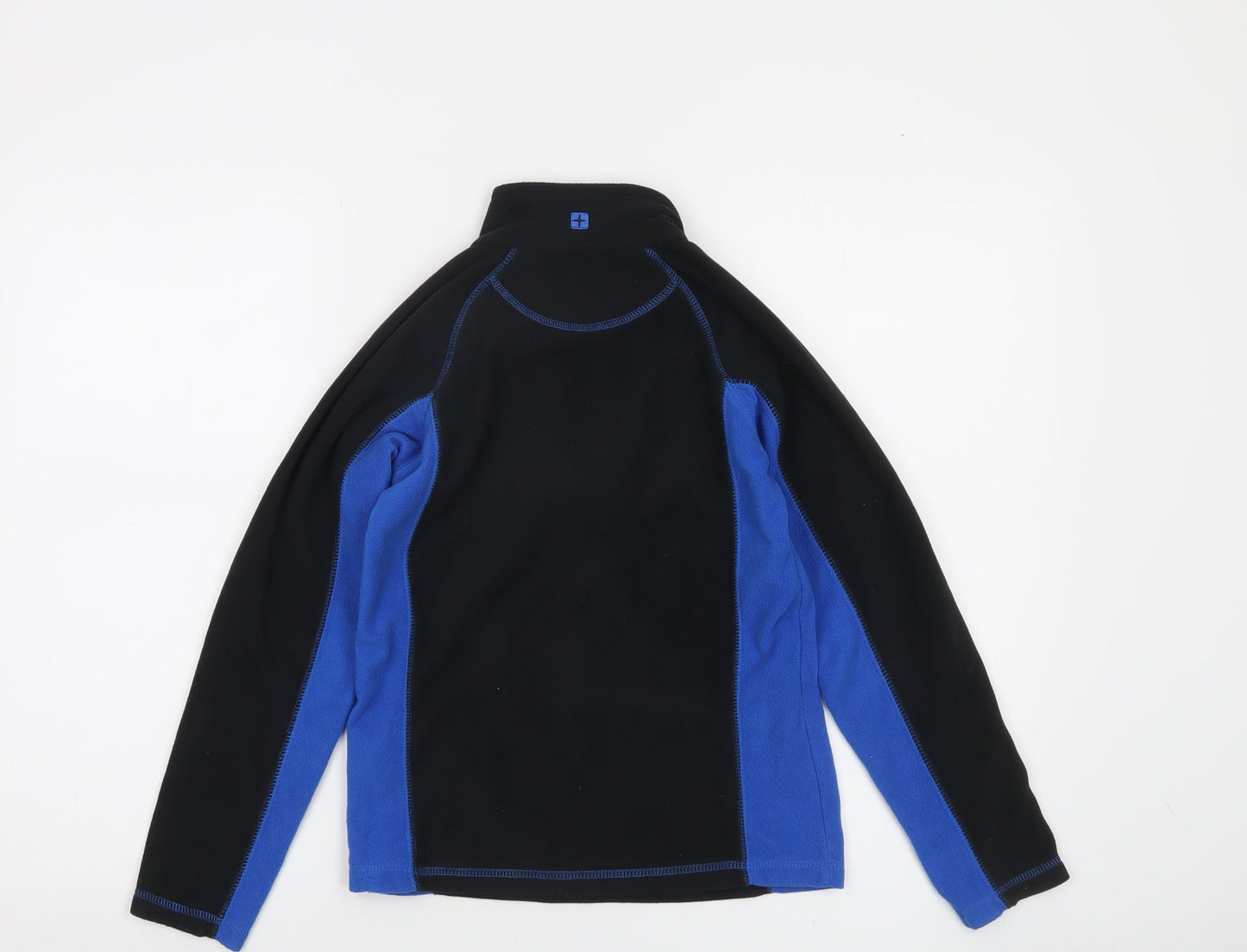 Mountain Warehouse Boys Black Blue Fleece 1/4 Zip Pullover Sweatshirt 9-10 Years