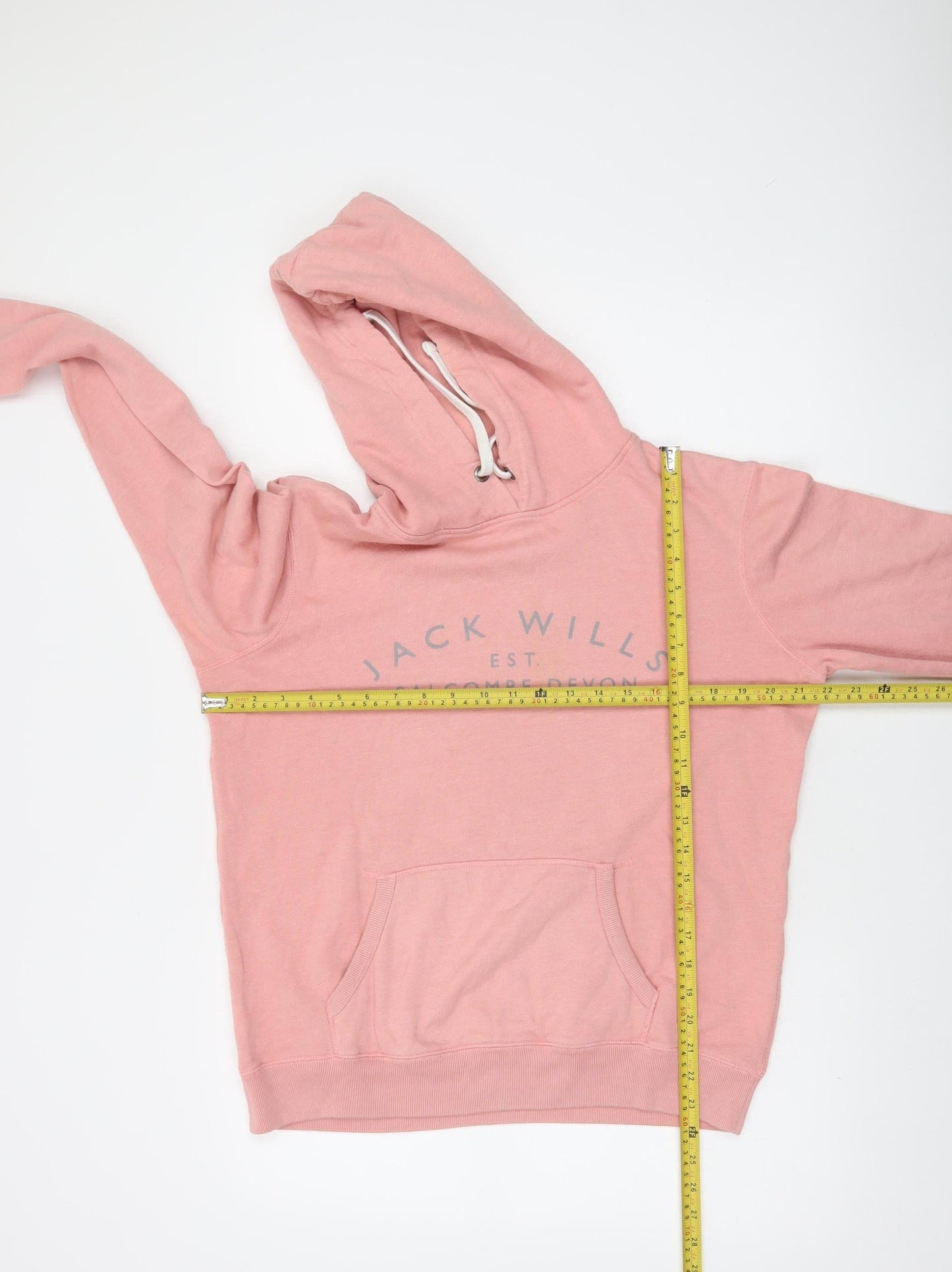 Jack Wills Womens Pink Hooded Pullover Sweatshirt UK 12 Hoodie
