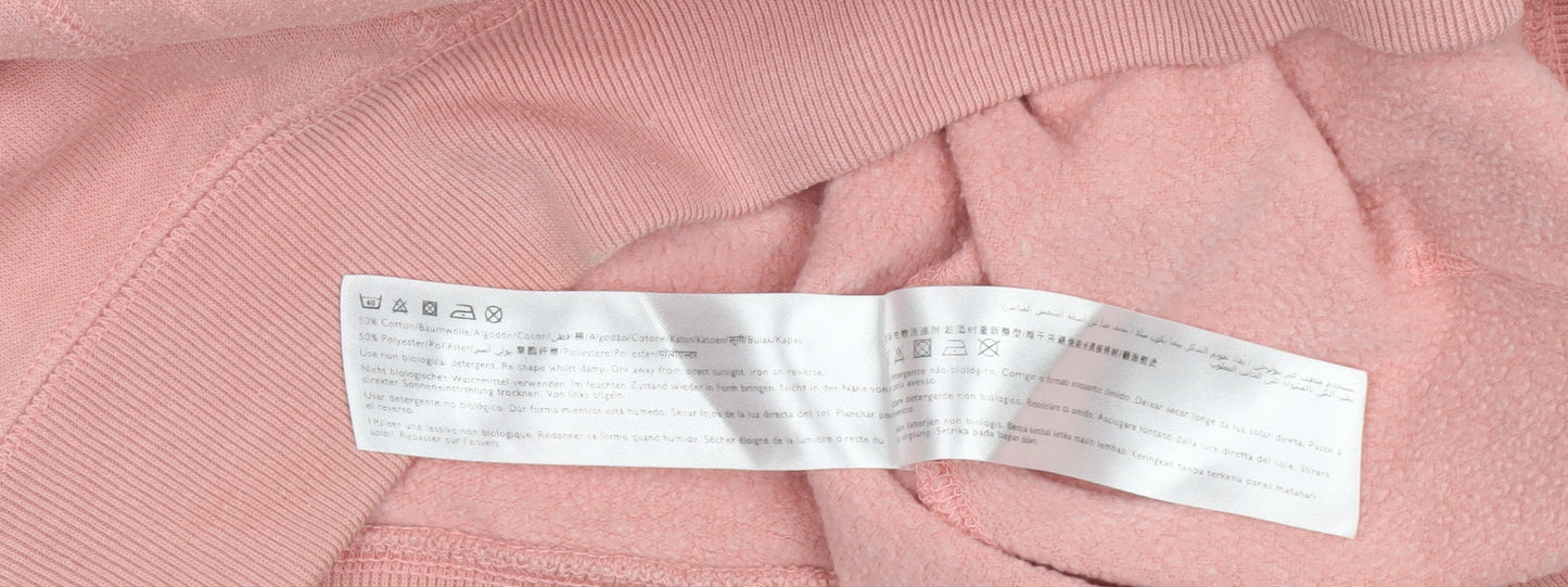 Jack Wills Womens Pink Hooded Pullover Sweatshirt UK 12 Hoodie