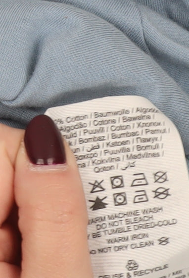 Jack & Jones Men's Blue 2XL Graphic Crew Neck Cotton T-Shirt