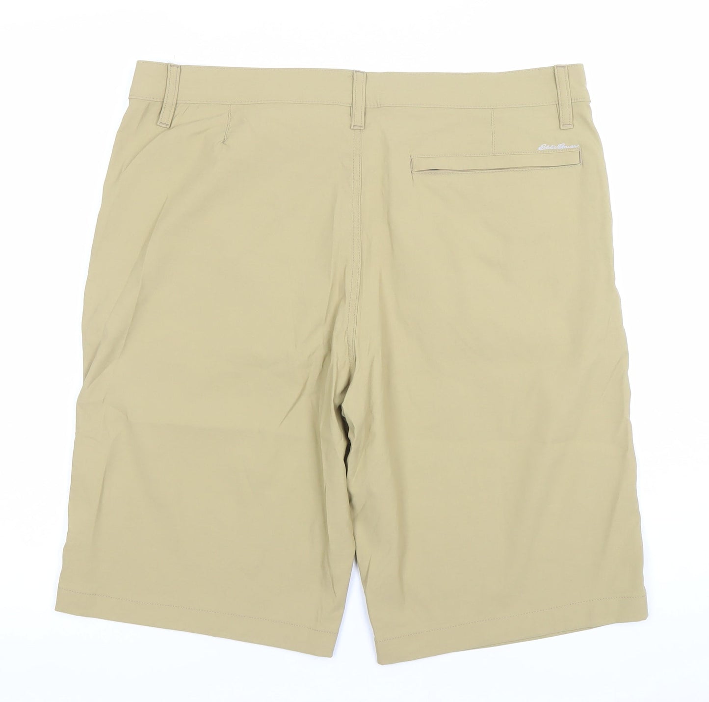 Eddie Bauer Men's Beige Chino Shorts Size 35 Quick Dry Stretch