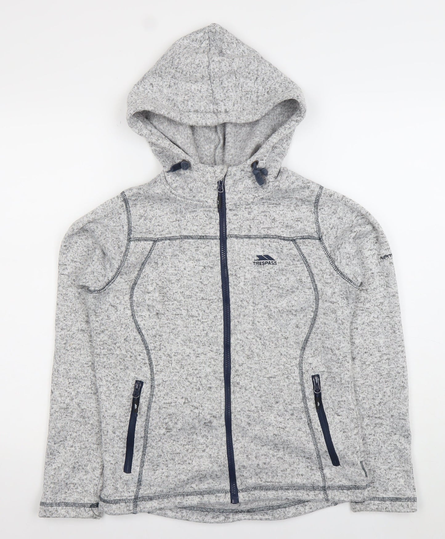 Trespass Womens Grey Full Zip Hoodie XS Polyester Fleece Outdoor