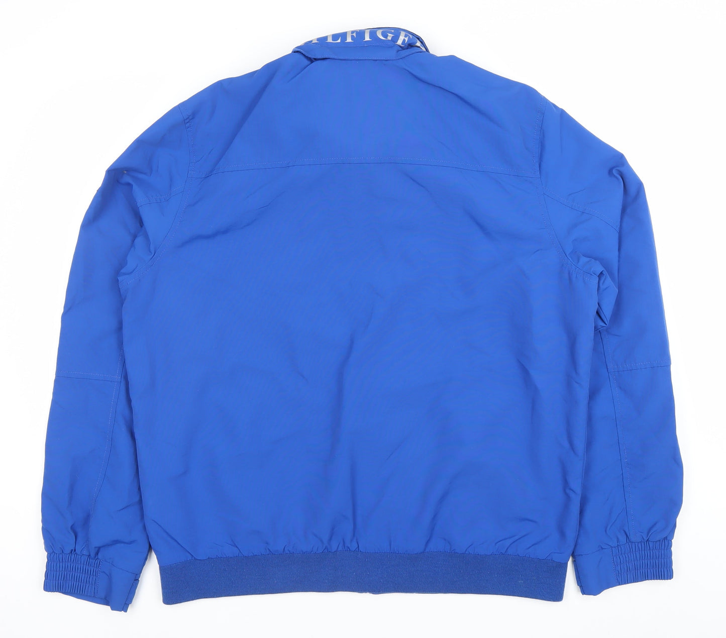 Tommy Hilfiger Men's Blue Bomber Jacket L Regular Fit Polyester