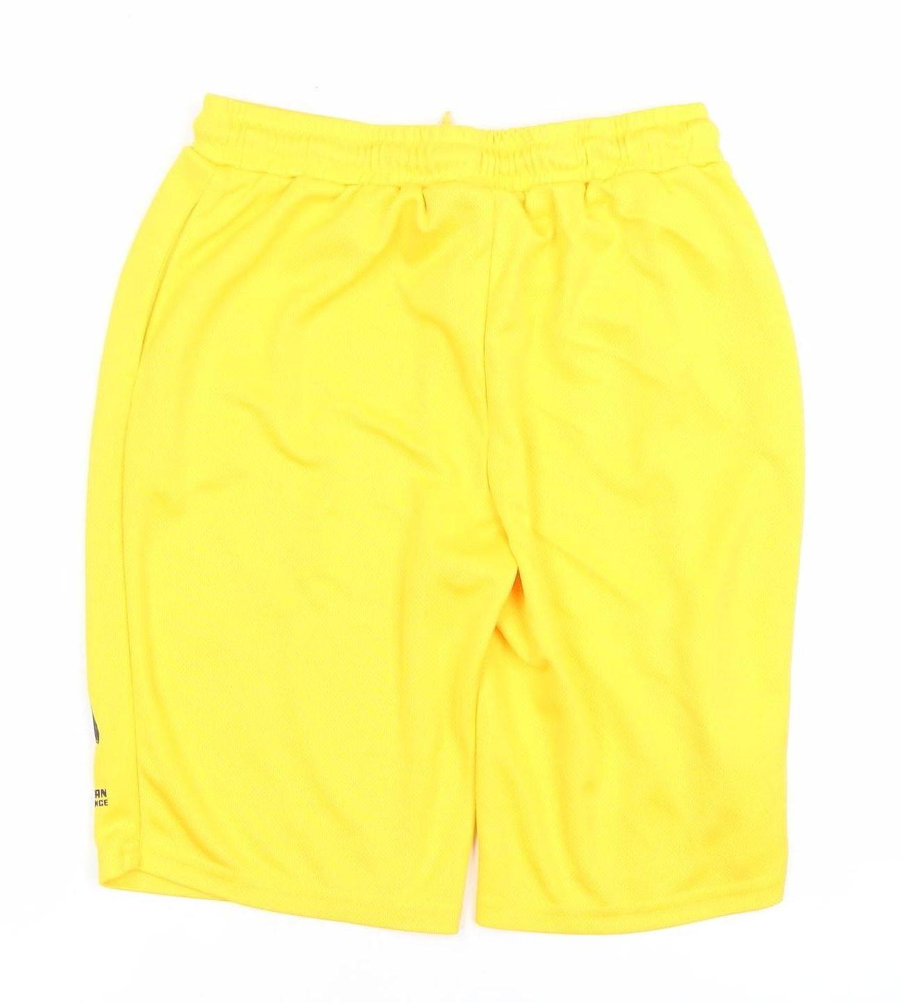 NBA Boys Yellow Los Angeles Lakers Athletic Mesh Shorts 11-12 Years