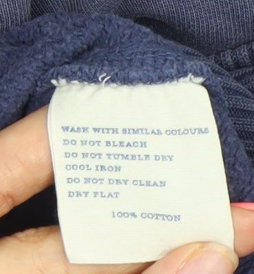 Jack Wills Men's Blue XS Pullover Hoodie with Logo Print