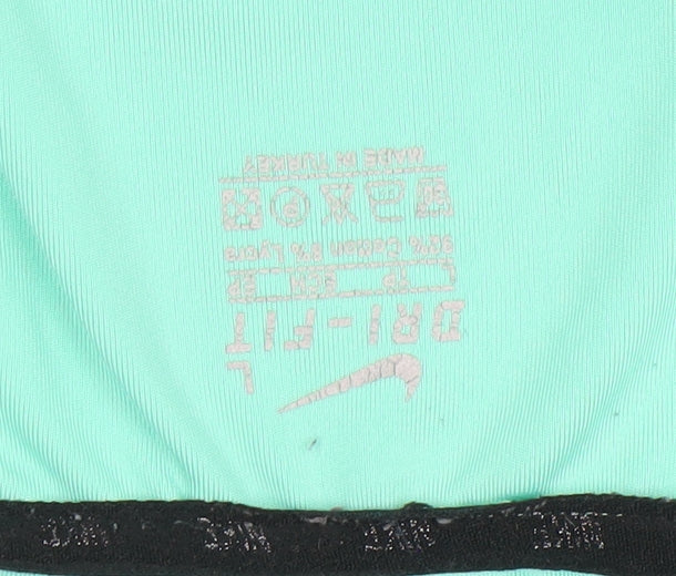 Nike Women’s Green Dri-Fit Long Sleeve 1/4 Zip Training Top Size L