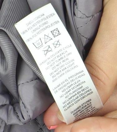 Additional view of Gallery Women's Grey Quilted Full Zip Mid-Length Jacket, size 12
