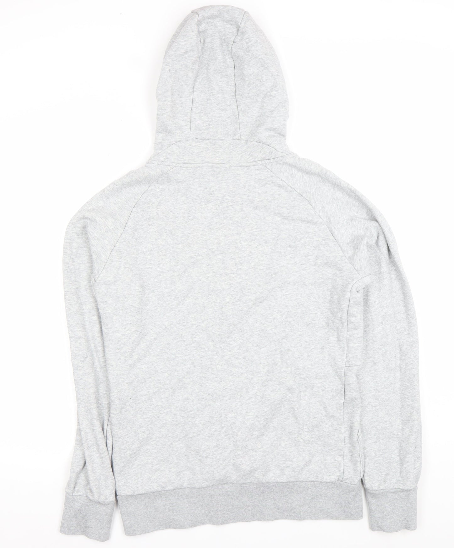 Superdry Men's Grey Pullover Hoodie Large Logo Fleece Sweatshirt