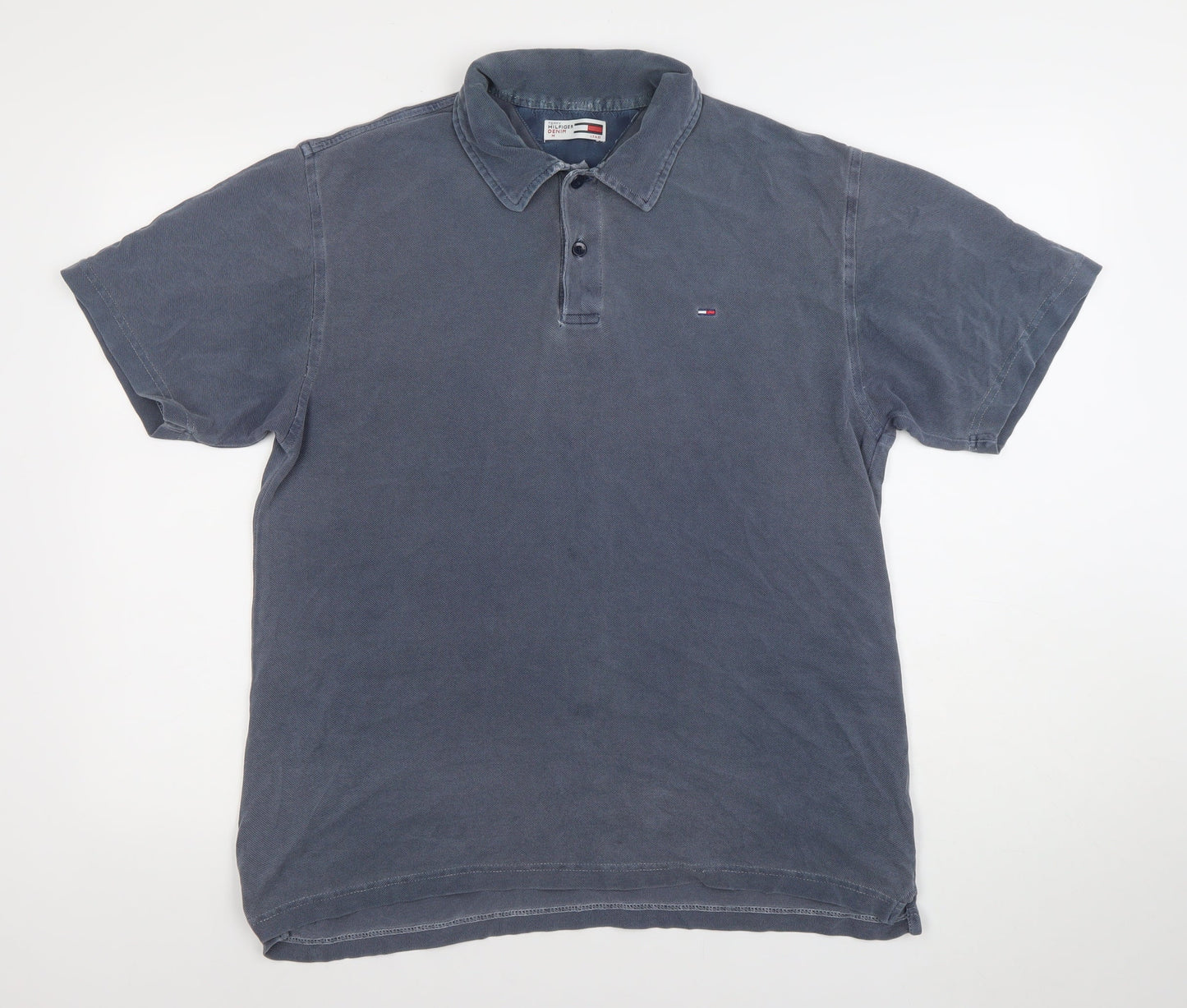 Tommy Hilfiger Denim Men's Blue Short Sleeve Polo Shirt M