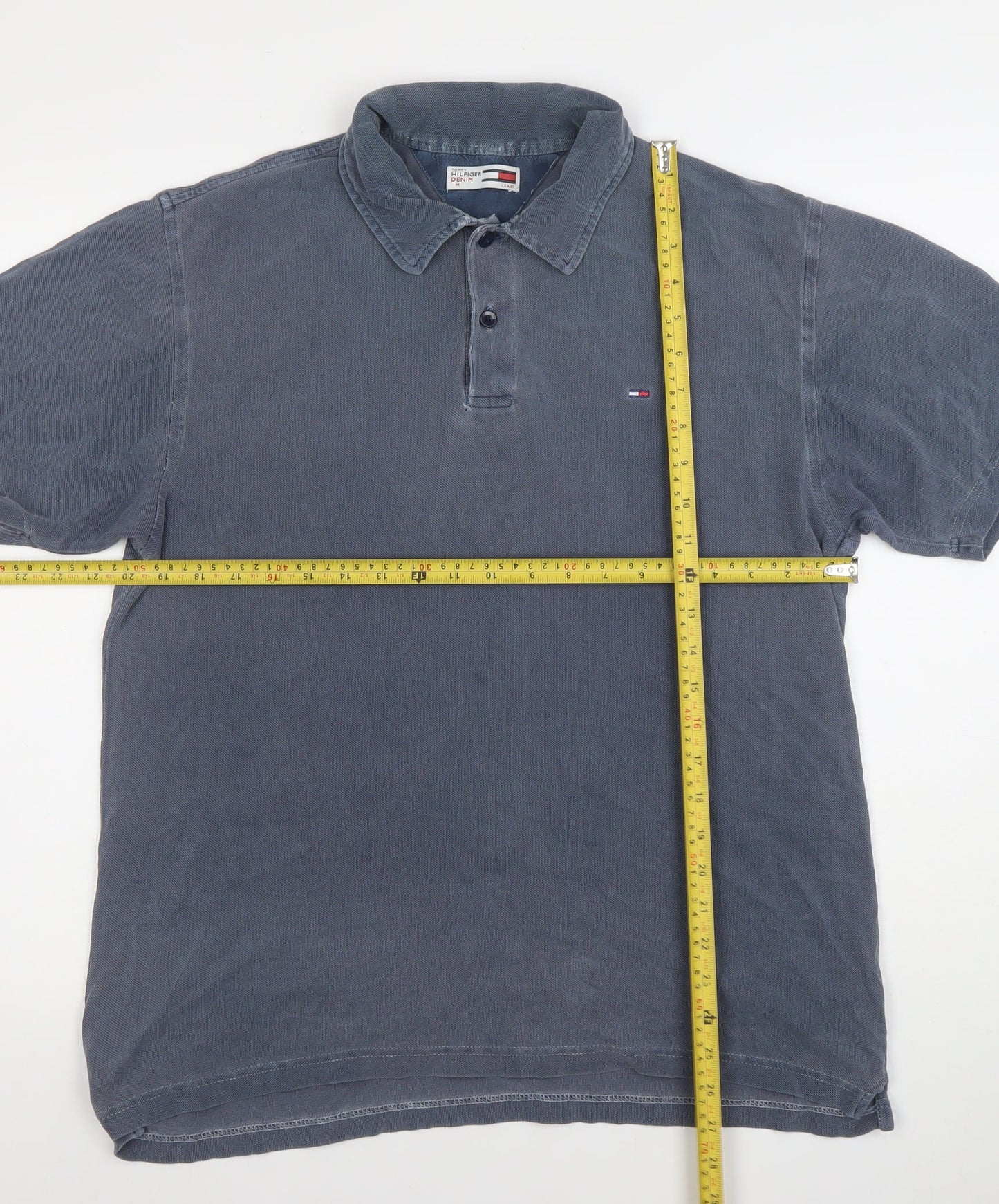 Tommy Hilfiger Denim Men's Blue Short Sleeve Polo Shirt M
