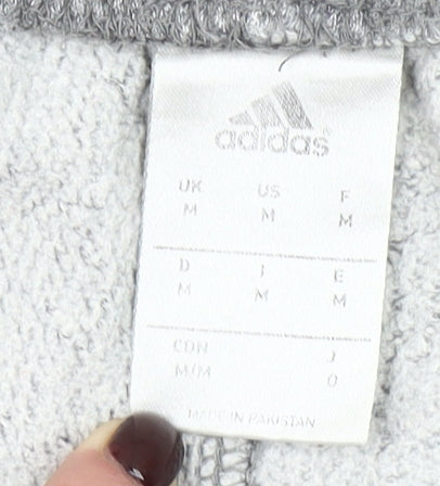 Adidas Men's Grey Jogger Trousers M Regular Fit Cotton Blend