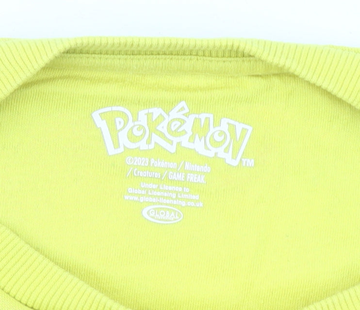 Additional view of Pokémon girls’ yellow pikachu sequin pullover sweatshirt 9-10 years
