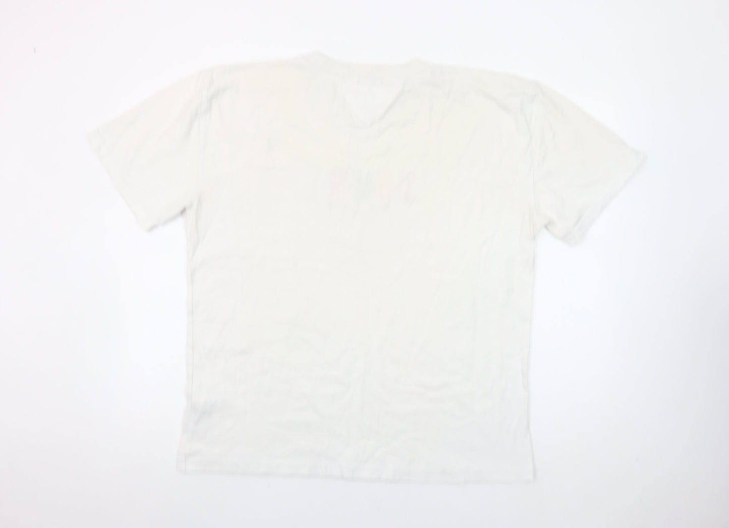 Tommy Jeans Men's White Oversized Logo T-Shirt Size L Cotton