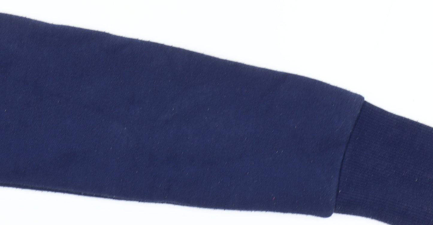 Superdry Women's Navy Full Zip Hoodie UK 8 - Athletic Fit