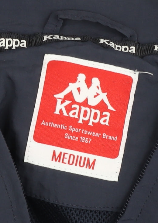 Kappa Mens Blue Red Full Zip Retro Bomber Jacket Size M