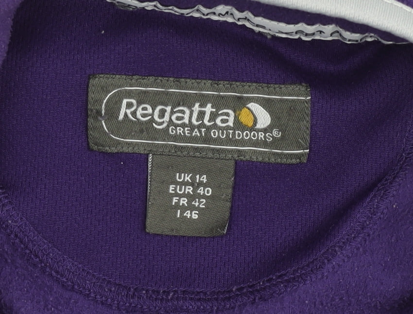 Regatta Women's Purple Fleece Full Zip Outdoor Jacket UK 14