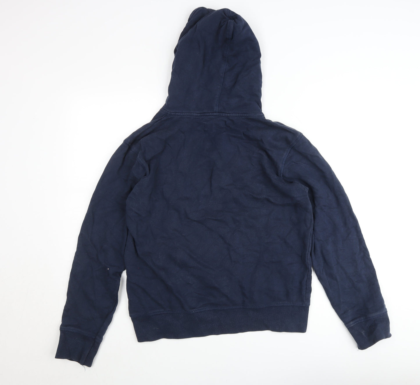 Jack & Jones Mens Blue Pullover Hoodie L Graphic Fleece Sweatshirt